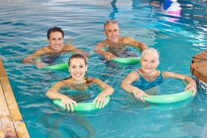 swimming pool exercising