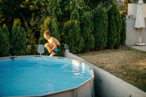 above ground heating pool